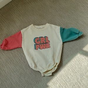 GRL PWR sweatshirt romper